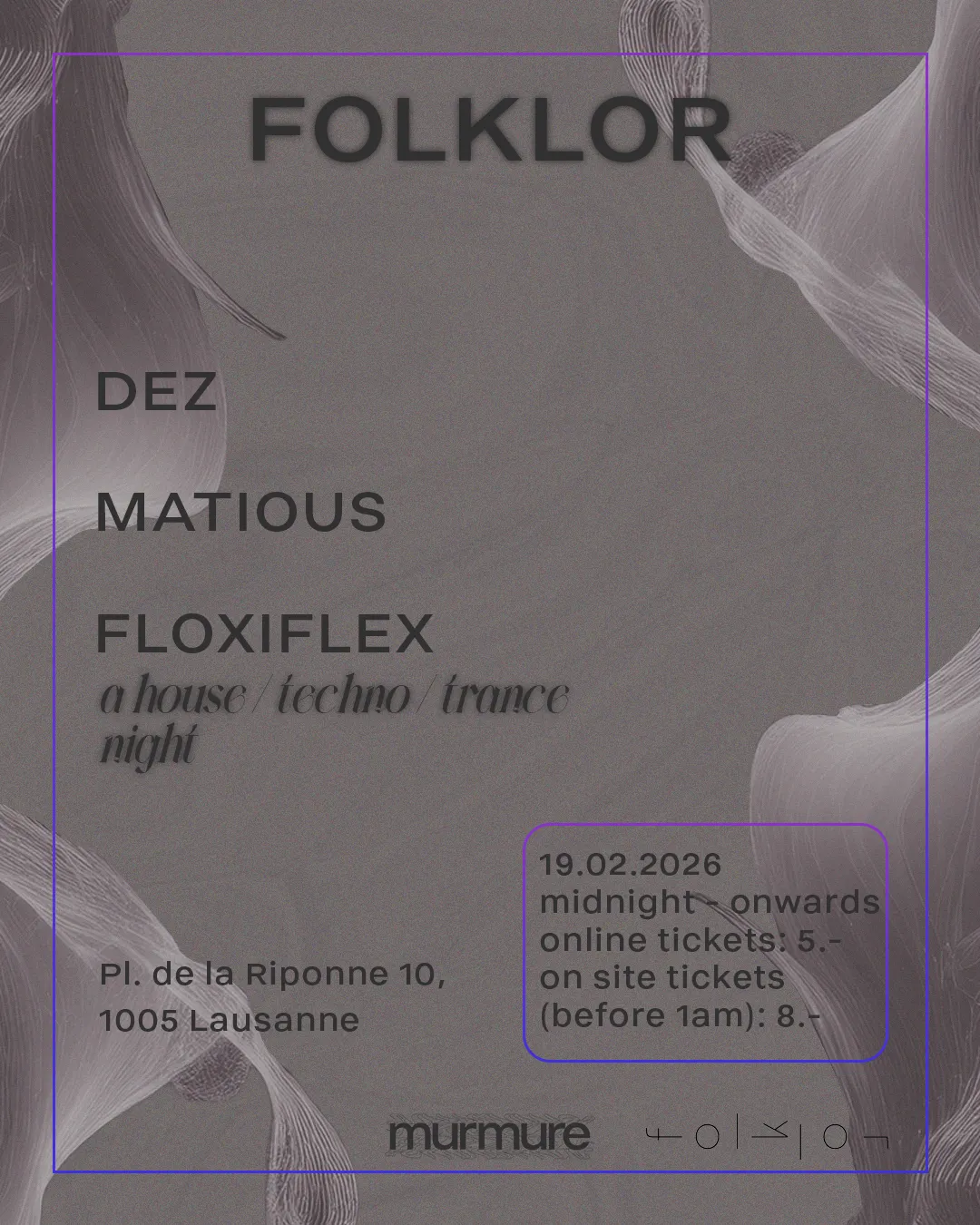 Affiche : Collectif Murmure, au Folklor, jeudi 29 octobre